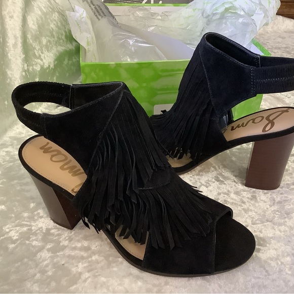New Sam Edelman Elaine Fringe 8 Heels - Picture 7 of 15